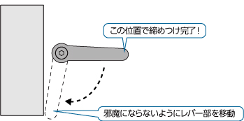クランプレバー　セレーション機構